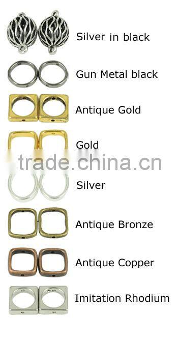 New Arrival Korea 42.5*10mm Silver Plated Brass "eight" Shape Jewelry Findings