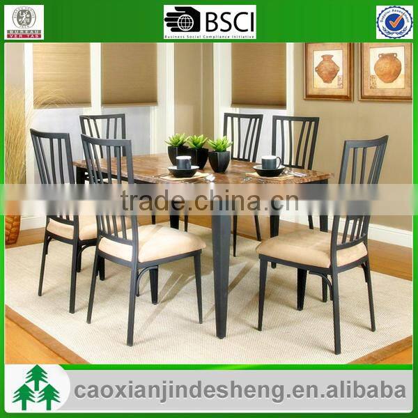for import market metal frame dining room furniture table and chairs