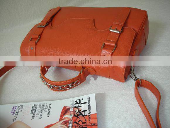 latest vogue elegant colorful ladies PU handbag and leisure tote bag,