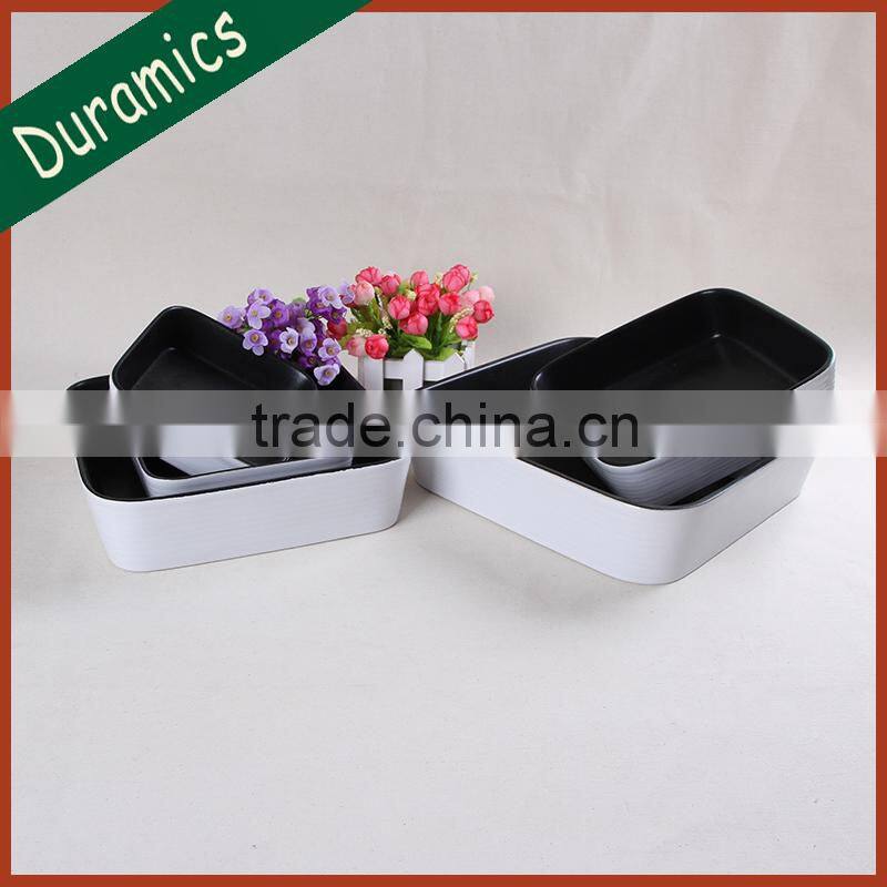 Food grade square ceramic non-stick baking dish