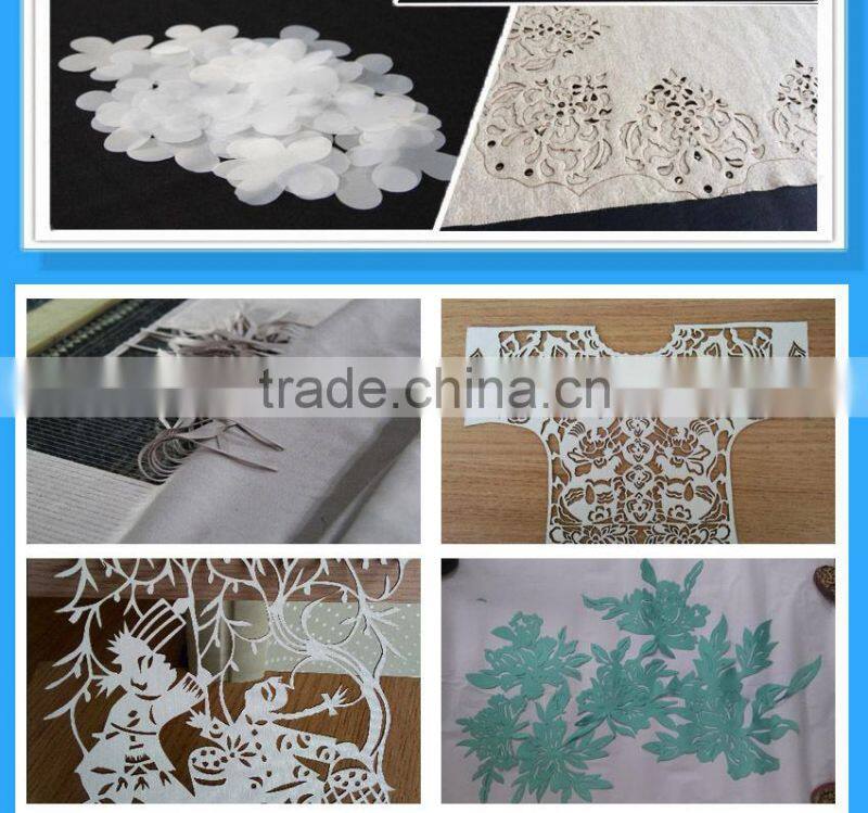 Skype nancyhyy88 cheap co2 laser polyester cutting machine tel 15850106700