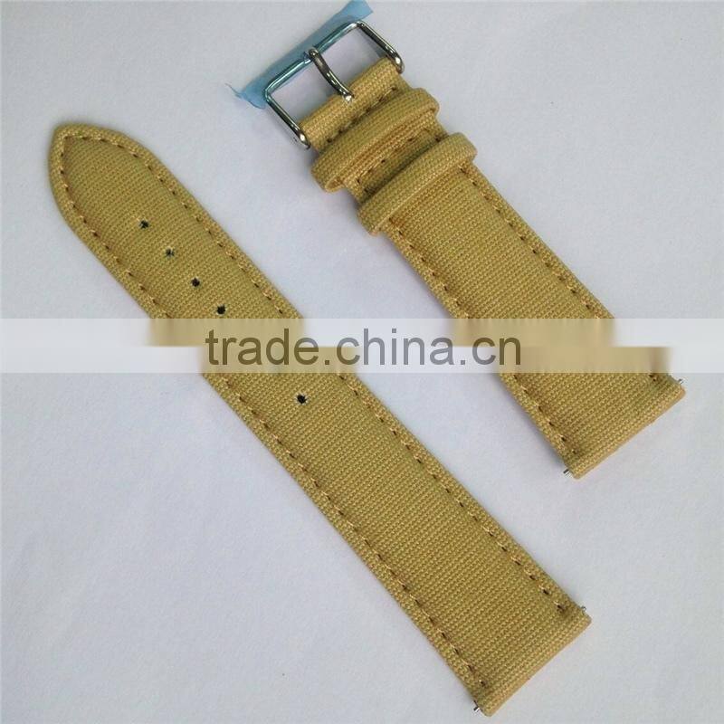 Quick Release Leather Canvas Watch Band Removeable