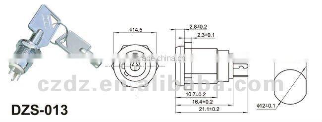 warm air blower switch/two position switch,19mm the key for game machines,Zinc alloy 19mm security electronic key switch