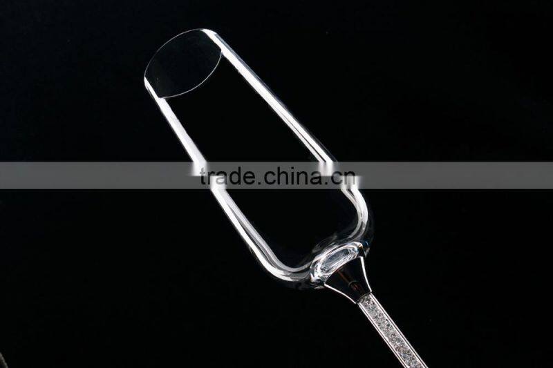2015 new design lead free clear crystal 270ml wedding wine glasses