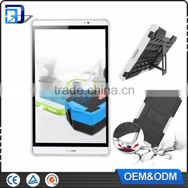 New Arrival 2 in 1 PC+TPU Hybrid Kickstand Hard Tablet Case For Huawei MediaPad M2 M2-801W 8.0 Inch Stand Armor Covers