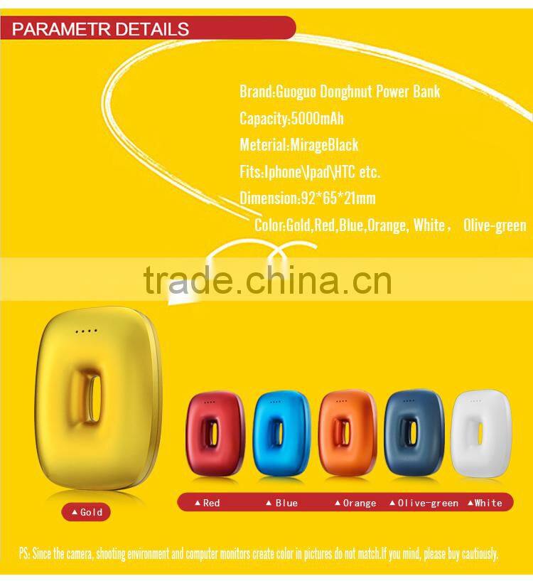 2016 High Quality Portable fun cutest Power Bank 2600mah