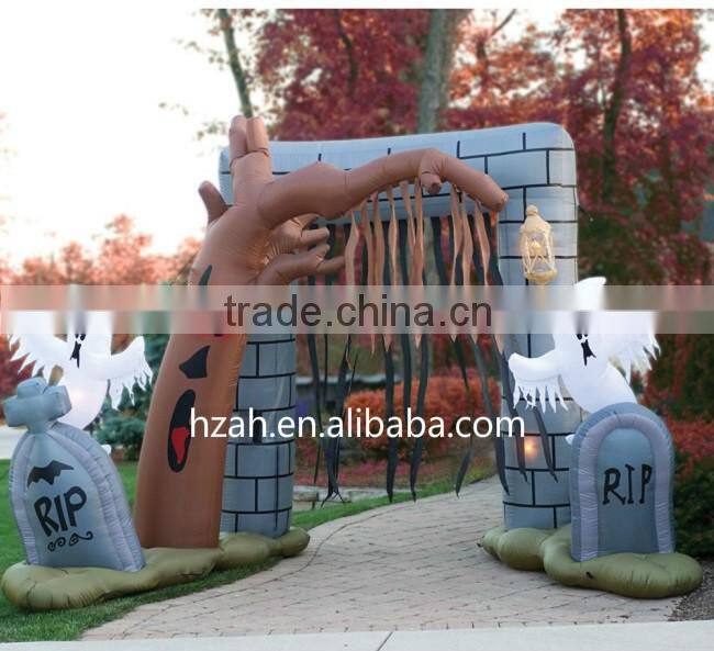 Lighted Inflatable Graveyard Arch/Inflatable Arch for Halloween