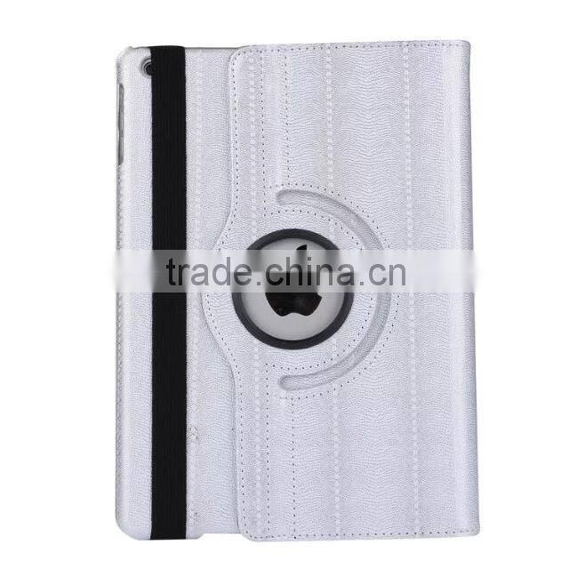 Hot selling factory price for ipad case flip leather stand case 360 degree rotating cover case