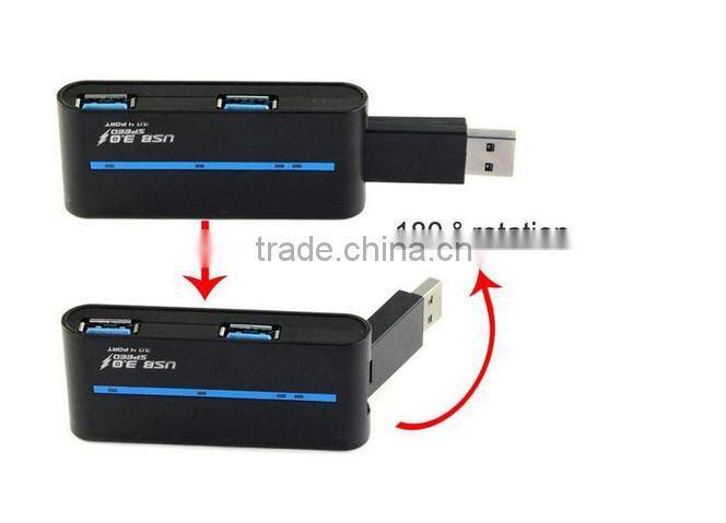 Hot Mini Rotatable 4 Ports USB Hub High Speed USB Hub Hot Sell USB 3.0 Hub Black & White Available
