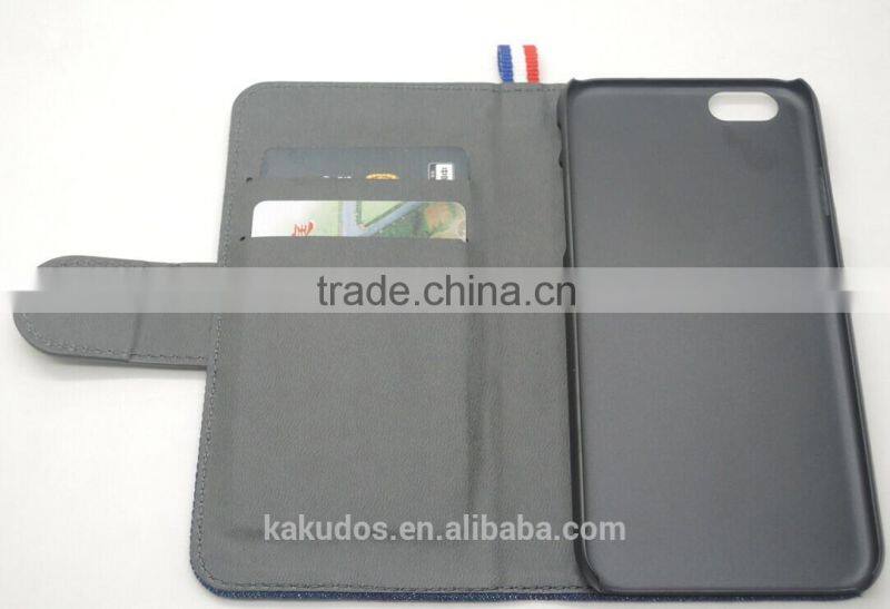 Kakudos Factory Supply Wallet Leather Case for iphone 6
