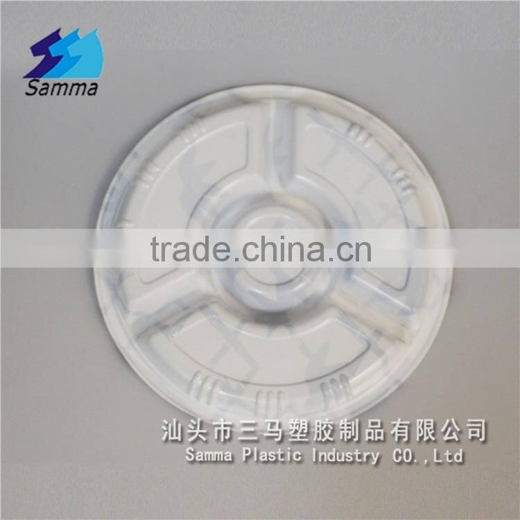 SM1-2116ZY-B 4 compartment SGS Certification round tray for sushi