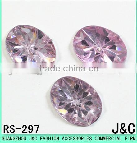 20 * 30 oval shape blue acrylic stone