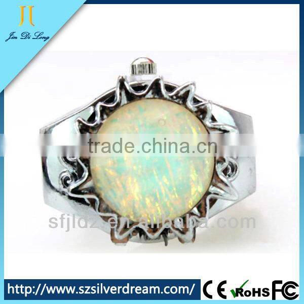 New Arrival Elegant Watch Black Pearl Ring Finger Ring Watch