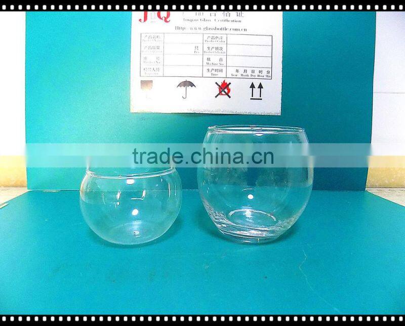 glass candle jar with different size