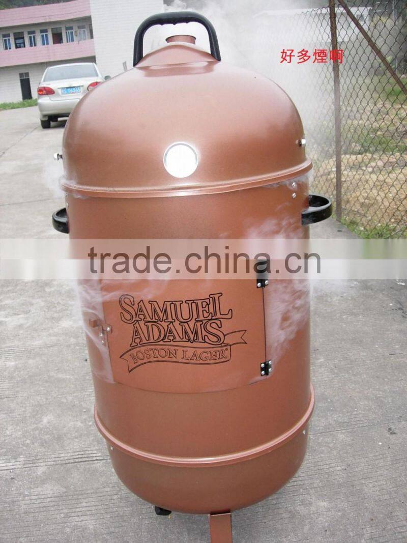 OEM design OVAL smoker bbq grills with chimney