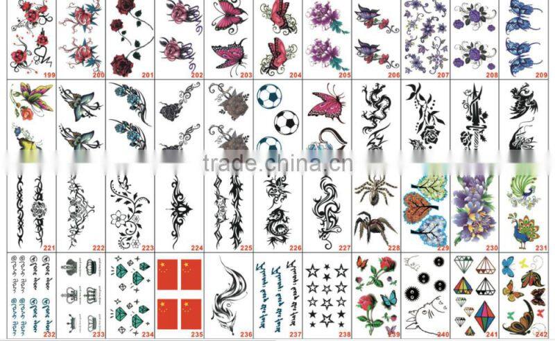 water transfer colorful cute customized ribbon ice cream temporary kids body tattoo