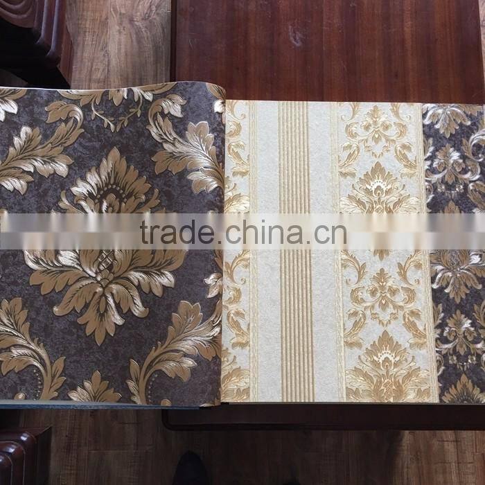 classical design vinyl flooring deep embossed flower making wallpaper for house