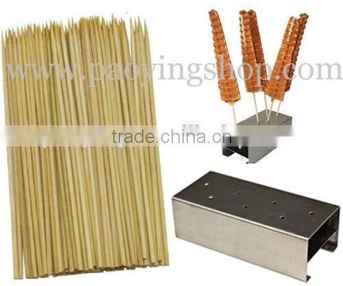 1pc Stainless Steel Waffle Corn Dog Lolly Waffle Stick Holder with 100pcs 35cm Bamboo Skewers