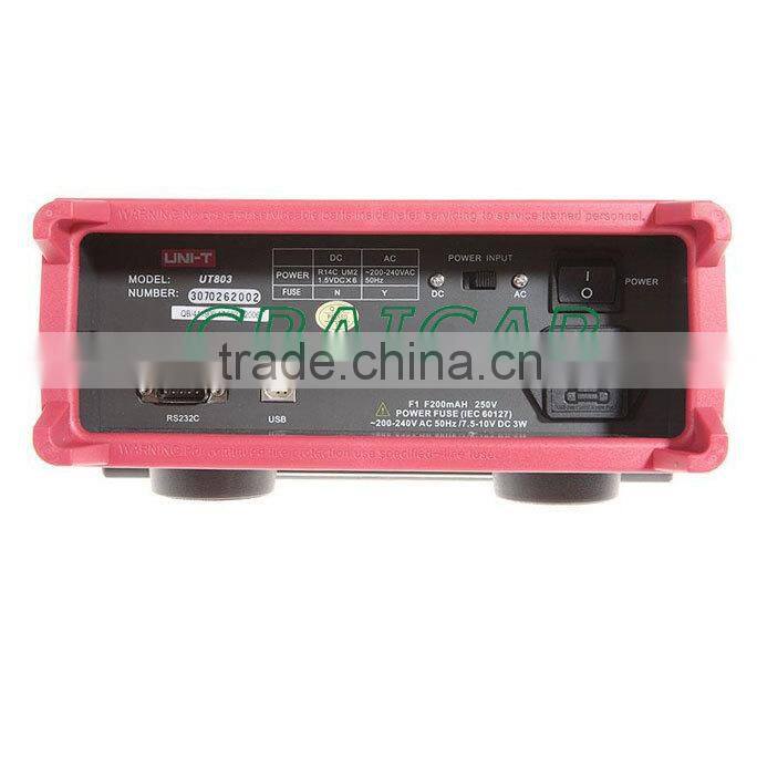 UNI-T UT803 UT-803 Bench Top Digital Multimeter Volt Amp Ohm Capacitance Temp Tester