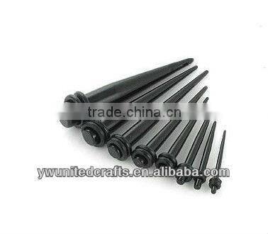 Single Black Ear Taper Stretcher Expander Gauge Plug