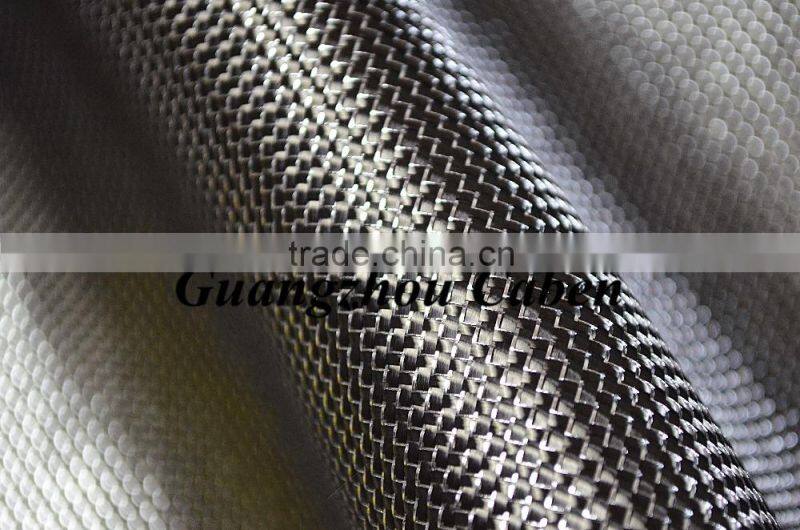 3K plain carbon fiber woven fabric mixed Silver metallic yarn carbon fiber cloth roll