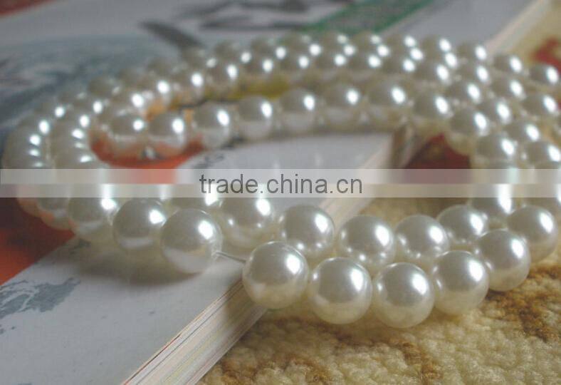 wholesale 8mm imitation pearls white plastic loose pearls