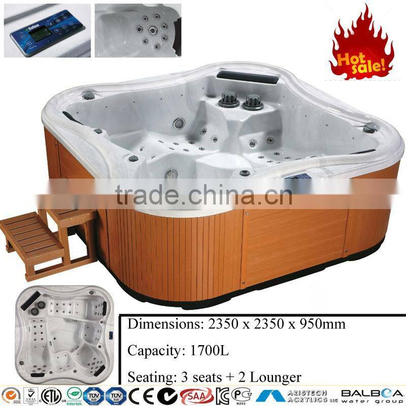 Hot sell liquid acrylic swim spa,ozone outdoor spa,massage whirlpool tub