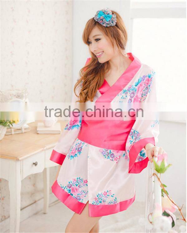 Very beautiful sexy temptation bathrobe broken beautiful kimono conjoined photography lingerie