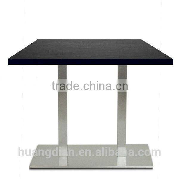 wholesale modern metal base wood high top restaurant table