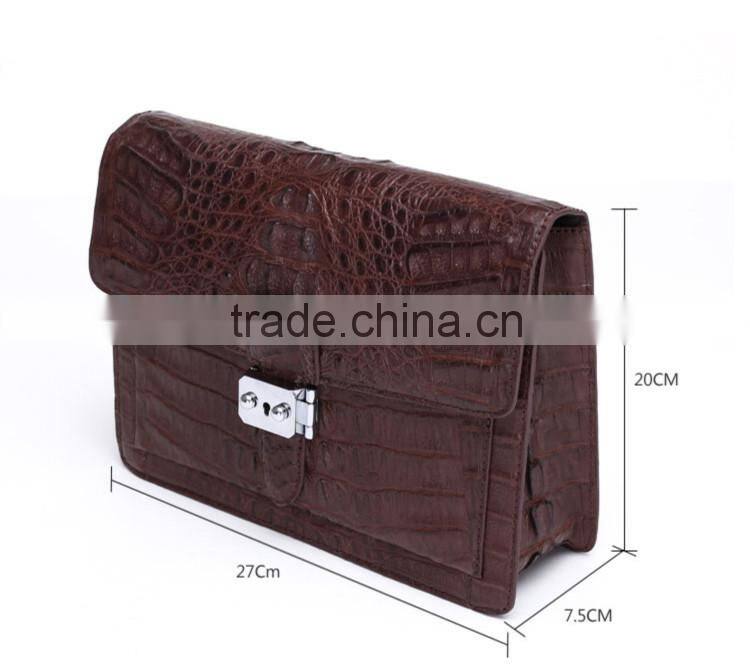 Luxury Leather Office Bags for Men Genuine Crocodile Skin Bag Stylish Clutch Bags Men Handmade