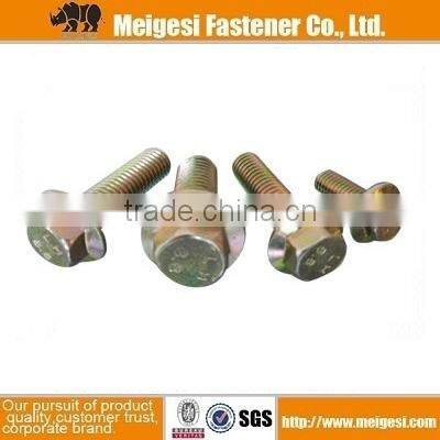 zinc plated hex flange bolt grade8.8