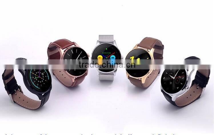 Luxurious watch 1.22" IPS Round Screen MTK2502 Heart Rate Monitor Waterproof Smart Watch K88H For Android and IOS