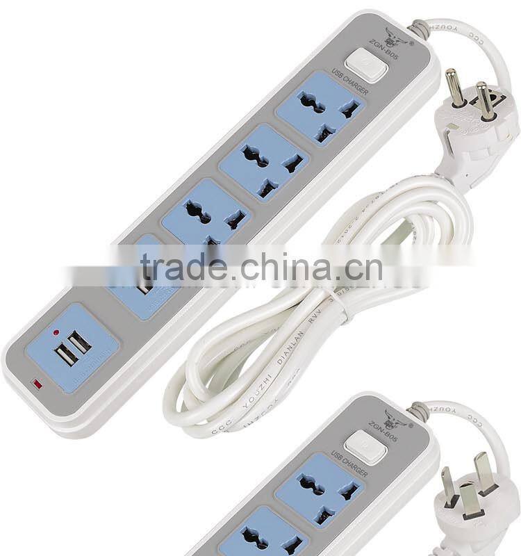 2015 newest wholesale brand designed high quality dual usb UK power strip