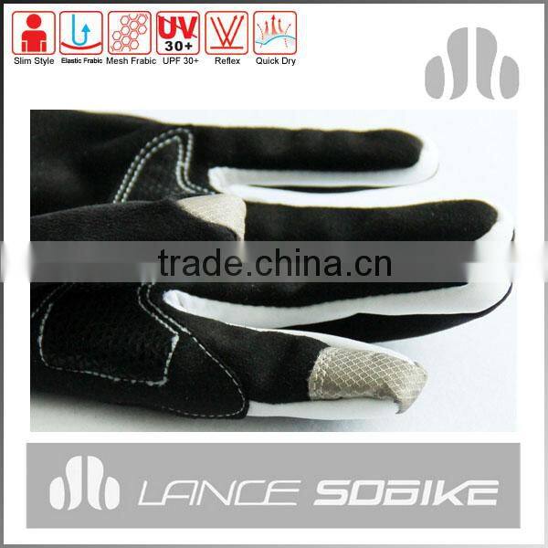 quick dry full finger cycling golve with screen touch fingers