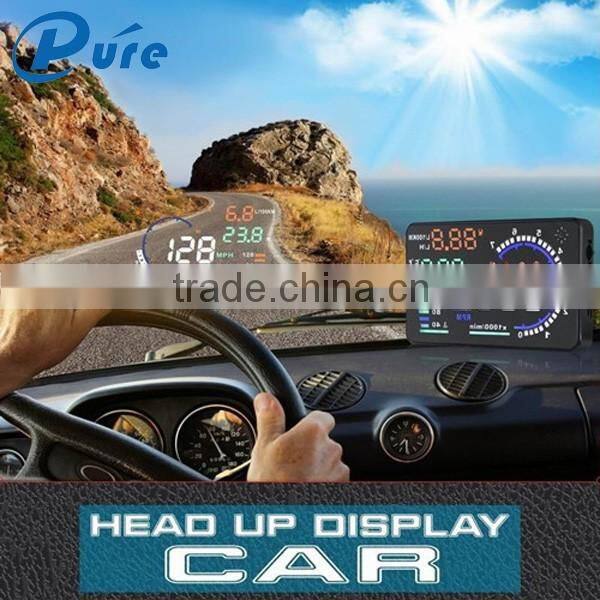 Car Head Up Display Kit 5.5 Inch Car System OBD II Speed Monitor HUD Speed Display