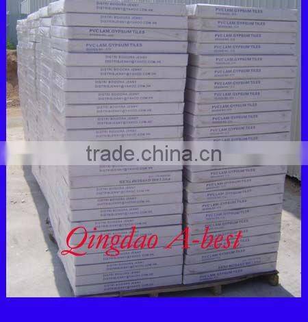 Gypsum ceiling tiles in ceiling tiles