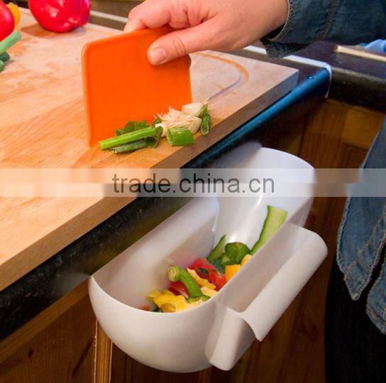 Plastic Kitchen Garbage Bowl,Trash Hanging Holder Bowl,Waste Storage Bin