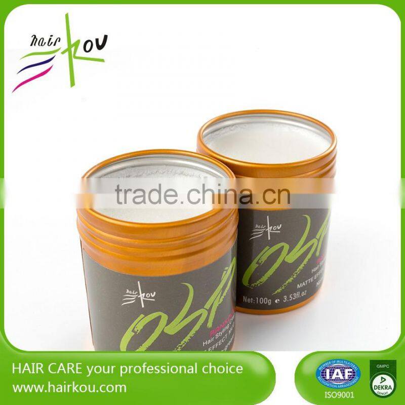 Gloss finish firm hold styling mud edge controll pomade gel wax for nature hair