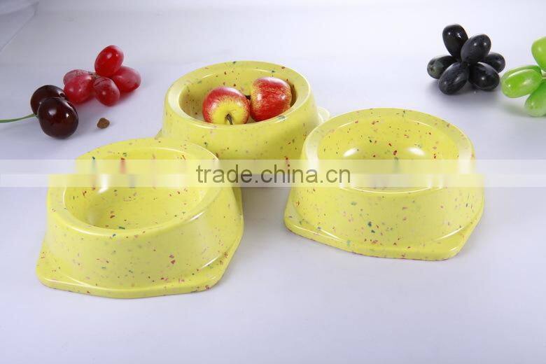 New design 100% melamine pet bowl/ Cow pattern melamine pet bowl yorkshire canary birds
