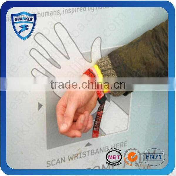 Hot sell rfid fabric wristband with plastic fastener