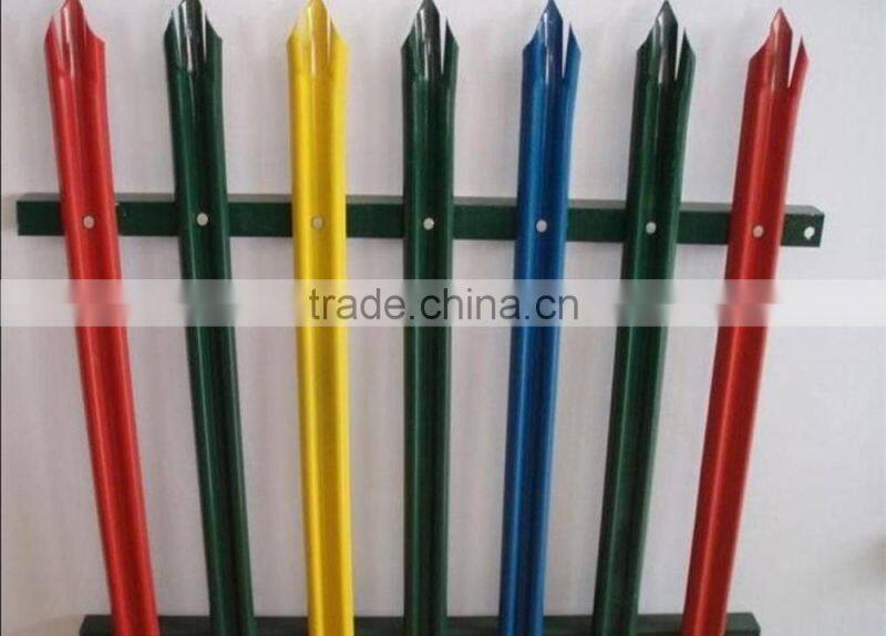 Euro Style Free Standing Metal Palisade Fence / Wrought Iron Fence Panel Hot Sale