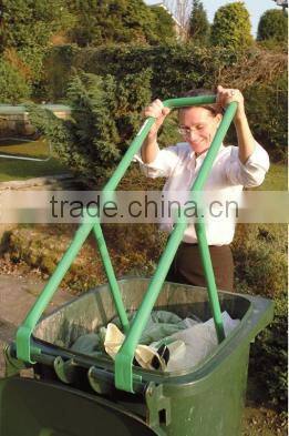 garden tool bag garden rubbish wheelin bin tool with iron wood plastic fabric material