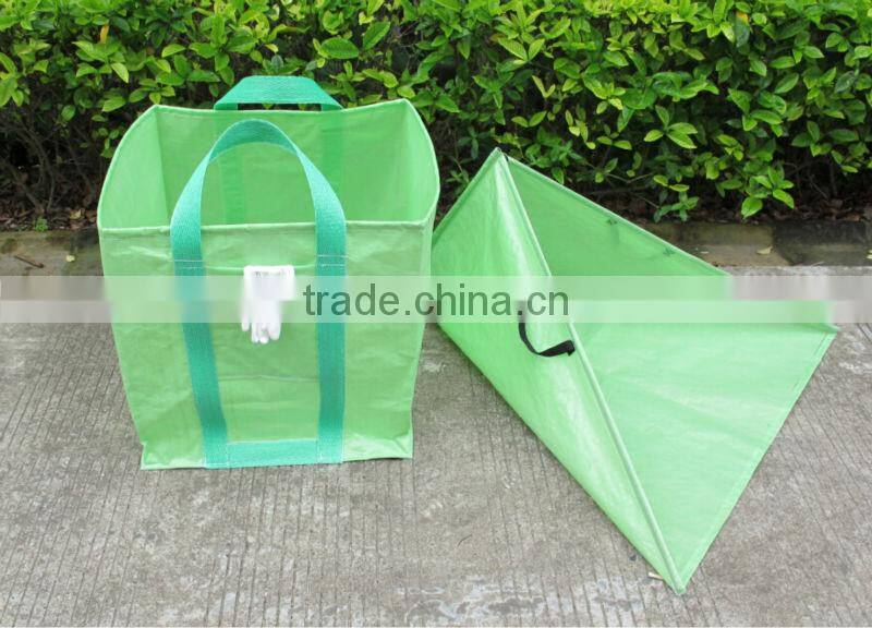 PP PE 600D printed folding pop up garden yard collapsible leaf storage waste garden bag