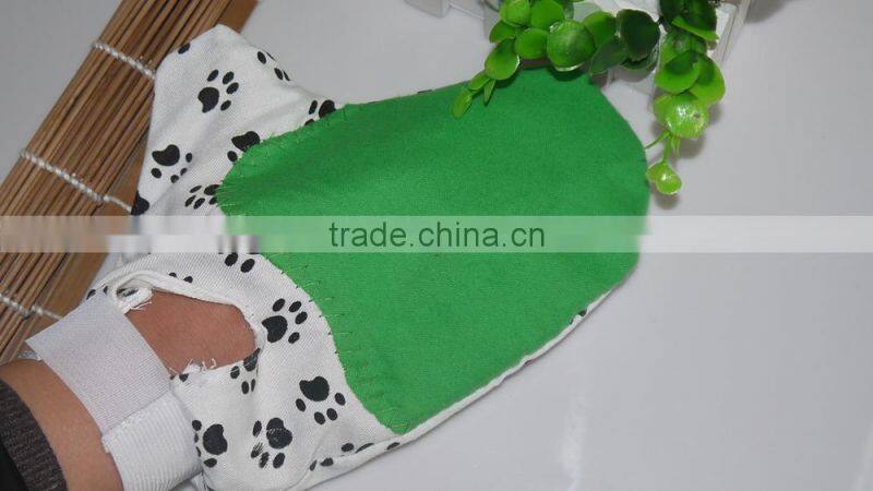 2015 pet dog cleaning grooming gloves