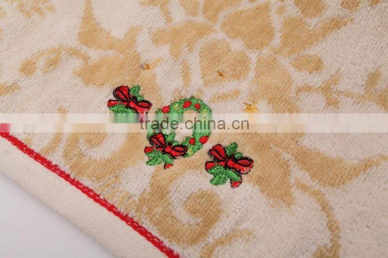 2015 cotton embroidery christmas pattern baby face towels