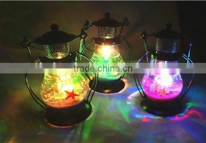 Wholesale High Quality and Aladdin Lamp Design as Wedding Decoration's Metal Lantern with Jelly Candle