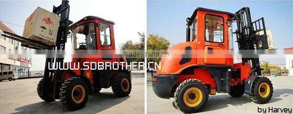 4WD Rough Terrain Forklift CPCY28 Terrain pallet truck with CE
