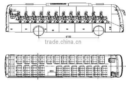 63 Seats 12M Low Floor City Bus For Sale