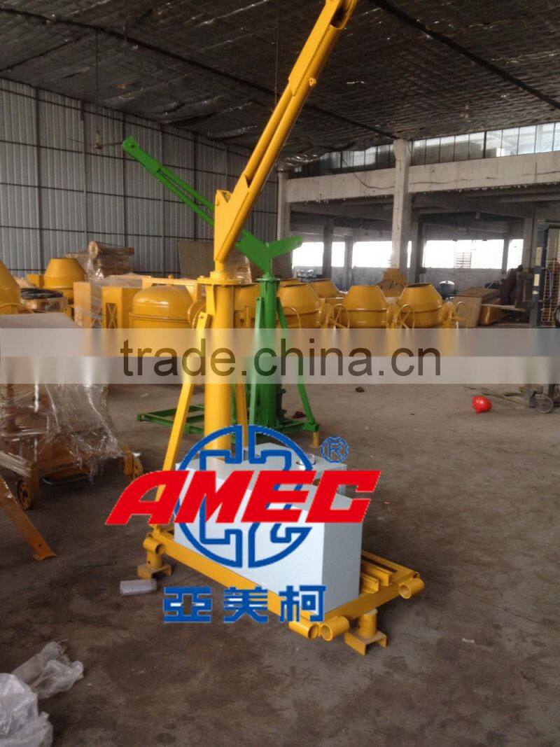 AMEC 1000kgs construction mini portable crane small crane with diesel engine