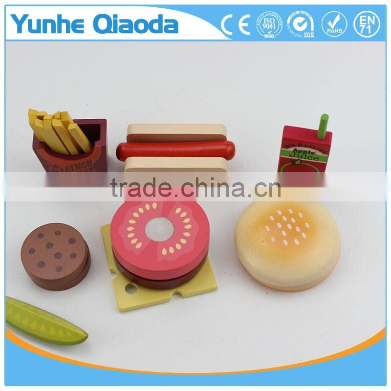 Fun durable wooden food set for years of play wooden lunch set Solid Wood Version